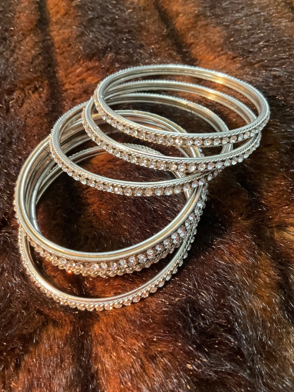 Set Rhinestone Diamond Bangles Bracelets - Picture 4 of 6